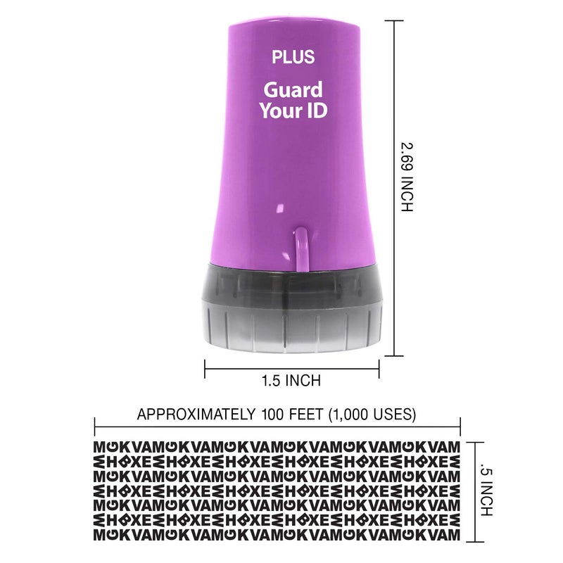 Plus Guard Your ID Advanced Security Roller 2.0 for Identity Theft Prevention Stamping Purple - Image 5